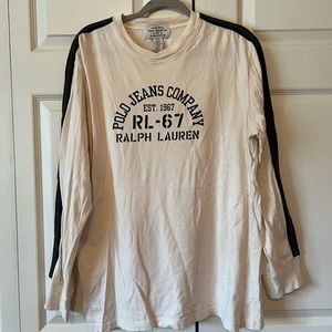 Long sleeve white Ralph Lauren polo jeans co.